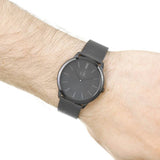 Calvin Klein Minimal Black Dial Black Mesh Bracelet Watch for Men - K3M214B1