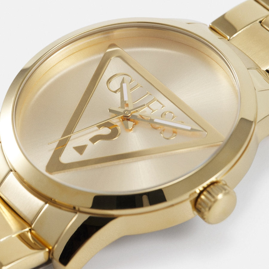 Guess Lola Quartz Gold Dial Gold Steel Strap Watch For Women - W1145L3