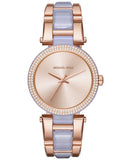 Michael Kors Delray Rose Gold Dial Two Tone Steel Strap Watch for Women - MK4319