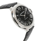 Cartier Ballon Bleu De Cartier Black Dial Black Leather Strap Watch for Men - WSBB0003