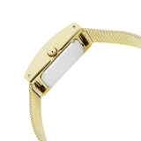 Guess Nouveau Diamonds Gold Dial Gold Mesh Bracelet Watch for Women - W0127L2