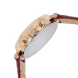 Michael Kors Sawyer Maroon Dial Maroon Leather Strap Watch for Women - MK2426