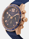 Guess Fleet Blue Dial Blue Rubber Strap Watch for Men - W0971G3