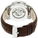 Fossil Grant Automatic White Dial Brown Leather Strap Watch for Men -  ME3027