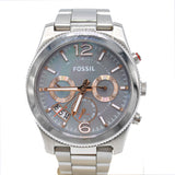 Fossil Perfect Boyfriend Mother of Pearl Blue Dial Silver Steel Strap Watch for Women - ES3880