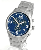 Tissot T Sport Chrono XL Chronograph Blue Dial Silver Steel Strap Watch For Men - T116.617.11.047.00