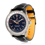 Breitling Navitimer 1 Automatic 41mm Black Dial Black Leather Strap Mens Watch - A17326211B1P1