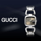 Gucci G Gucci Brown Dial Silver Steel Strap Watch For Women - YA125503