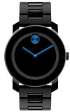 Movado Bold TR90 Black Dial Black Steel Strap Watch for Men - 3600099