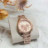 Michael Kors Whitney Chronograph Rose Gold Dial Rose Gold Steel Strap Watch For Women - MK6730