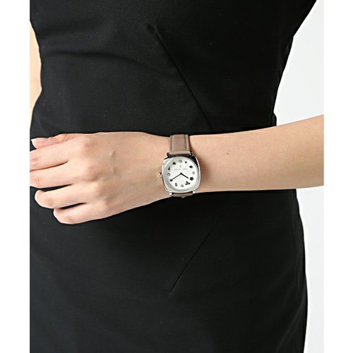 Marc Jacobs Mandy Silver Dial Brown Leather Strap Watch for Women - MJ1563