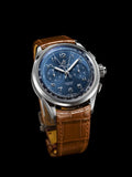 Breitling Premier B15 Duograph 42 Blue Dial Brown Leather Strap Watch for Men - AB1510171C1P1