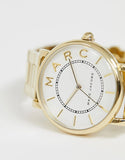 Marc Jacobs Roxy White Dial Gold Steel Strap Watch for Women - MJ3522