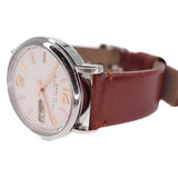 Marc Jacobs Fergus White Dial Brown Leather Strap Watch for Men - MBM5080