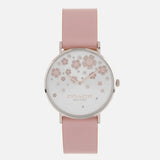 Coach Perry Silver Dial Pink Leather Strap Watch For Women - 14503325