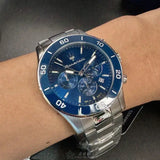 Maserati Competizione Chronograph Blue Dial Silver Steel Strap Watch For Men - R8873600002