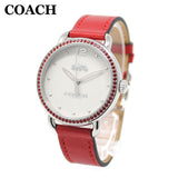 Coach Delancey White Dial Red Leather Strap Watch for Women - 14502878