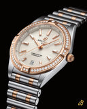 Breitling Chronomat Automatic 36 Diamonds Mother of Pearl Dial Two Tone Steel Strap Watch for Women - U10380591A2U1