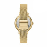 Fossil Jacqueline Dragonsteel Limited Edition Red Dial Gold Mesh Strap Watch for Women - ES5316