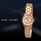 Marc Jacobs Tether Rose Gold Transparent Dial Rose Gold Stainless Steel Strap Watch for Women - MBM3417