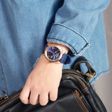 Guess Connoisseur Blue Dial Blue Silicone Strap Watch For Men - GW0335G2