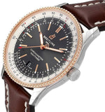 Breitling Navitimer 1 Automatic 41mm Black Dial Brown Leather Strap Mens Watch - U17326211M1P1