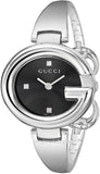 Gucci Guccissima Black Dial Silver Steel Strap Watch For Women - YA134301