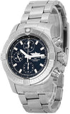 Breitling Avenger Chronograph 43 Black Dial Silver Steel Strap Watch for Men - A13385101B1A1