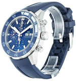 IWC Aquatimer Chronograph Blue Dial Blue Rubber Strap Watch for Men - IW376711