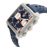 Tag Heuer Monaco Gulf Automatic Chronograph Blue Dial Blue Leather Strap Watch for Men - CBL2115.FC6494