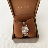 Gucci G Gucci Brown Dial Silver Steel Strap Watch For Women - YA125503