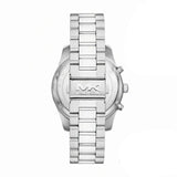 Michael Kors Lexington Chronograph Green Dial Silver Steel Strap Watch for Women - MK9152