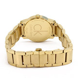 Calvin Klein City White Dial Gold Steel Strap Watch for Women - K2G23546