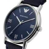 Emporio Armani Kappa Quartz Blue Dial Blue Leather Strap Watch For Women - AR11012