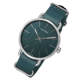 Calvin Klein Even Green Dial Green NATO Strap Watch for Men - K7B211WL