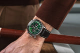 Breitling Navitimer B01 Chronograph 46 Green Dial Black Leather Strap Watch for Men - AB0137241L1P1