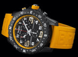 Breitling Endurance Pro Black Dial Yellow Rubber Strap Watch for Men - X82310A41B1S1