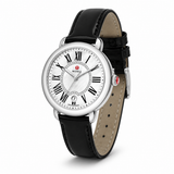 Michele Serein Mother of Pearl Dial Black Leather Strap Watch for Women - MWW21B000011