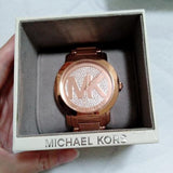 Michael Kors Runway Rose Gold Dial Rose Gold Steel Strap Watch For Women - MK5853