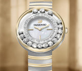 Swarovski Lovely Crystals Mother of Pearl Dial Two Tone Steel Strap Watch for Women - 1187022