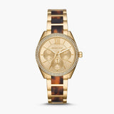 Michael Kors Janelle Chronograph Gold Dial Two Tone Steel Strap Watch For Women - MK7133