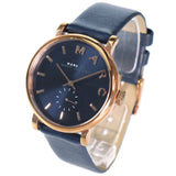 Marc Jacobs Baker Navy Blue Dial Navy Blue Leather Strap Watch for Women - MBM1329