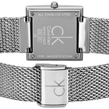 Calvin Klein Mark Black Dial Silver Mesh Bracelet Watch for Women - K3R23121