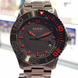 Gucci G Timeless Sport Black Dial Black Steel Strap Watch For Men - YA126230