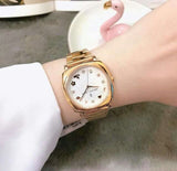 Marc Jacobs Mandy White Dial Rose Gold Steel Strap Watch for Women - MJ3574