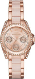 Michael Kors Blair Rose Gold Dial Two Tone Steel Strap Watch for Women - MK6175