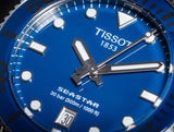 Tissot Seastar 1000 Lady Blue Dial Silver Steel Strap Watch For Women - T120.210.11.041.00