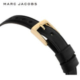 Marc Jacobs Roxy Black Dial Black Leather Strap Watch for Women - MJ1585