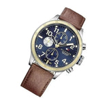 Tommy Hilfiger Sport Multifunction Blue Dial Brown Leather Strap Watch for Men - 1791137