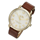 Coach Delancey White Dial Brown Leather Strap Watch for Women - 14502715